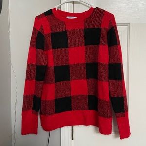 Red Plaid Sweater